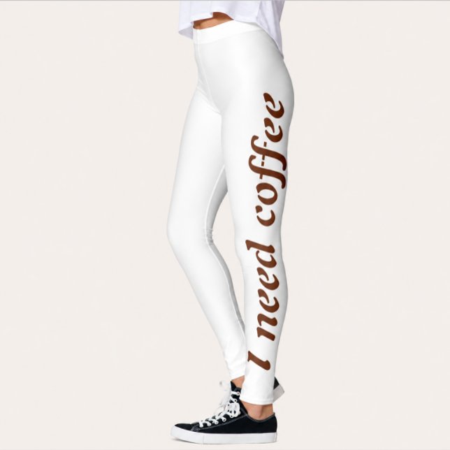 Jag Behöver Kaffe Träningsleggings för Kvinnor Leggings (Skapare uppladdad)