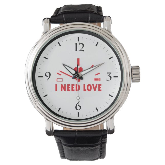 Jag behöver kärlekshastighetsmätare armbandsur (Framsida)