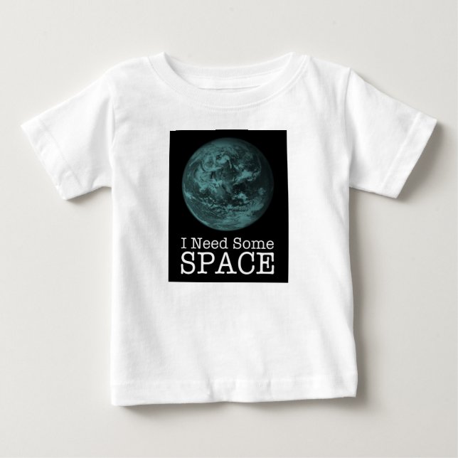 Jag behöver lite Rymdrom Baby Romper Tee Shirt (Framsida)