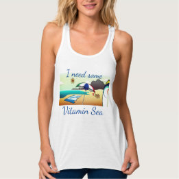 "Jag behöver lite vitamin Sea". Linne Med Racerback