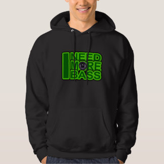 JAG BEHÖVER MER BAS- grönt - Dubstep-DnB-Höft Sweatshirt