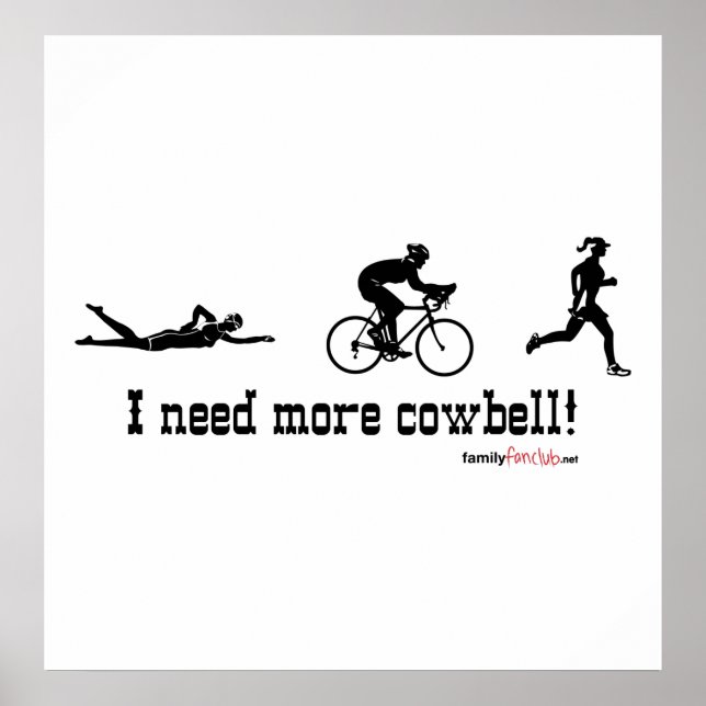Jag behöver mer cowbell t-shirt poster (Framsidan)