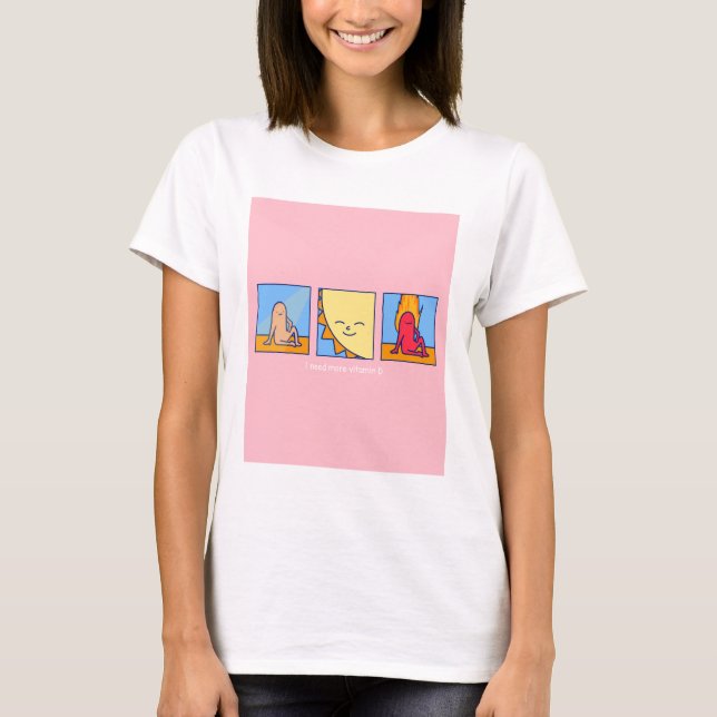 Jag behöver mer D-vitamin T Shirt (Framsida)