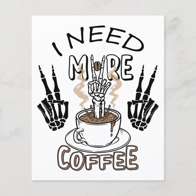 Jag behöver mer kaffe t-shirt Estetisk klänning Ka (Framsida)