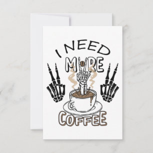 Jag behöver mer kaffeskjorta Aestesiskt klädkaffe Tack Kort