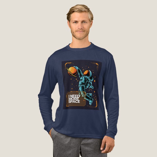 Jag Behöver Mer Rymd Astronaut T-Shirt (Hel framsida)