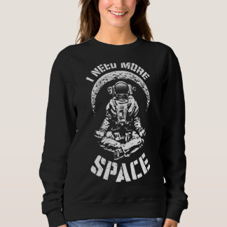 Jag behöver mer rymd Yoga Astronaut Retro Science  T Shirt