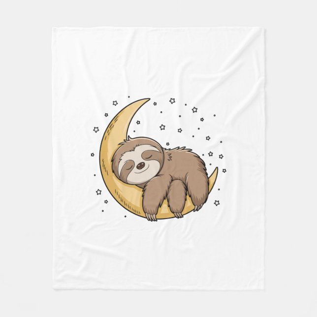 Jag behöver mer sömn fleecefilt (Framsidan)