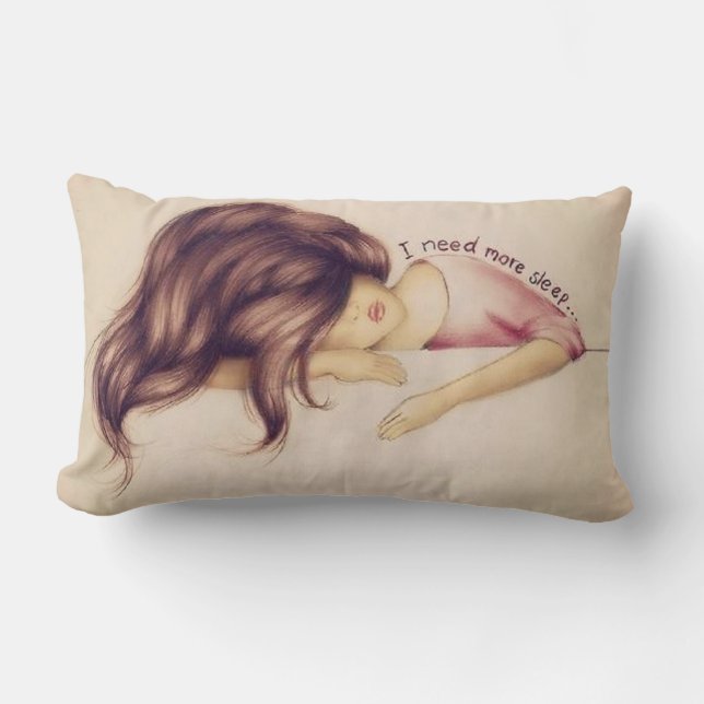 Jag behöver mer sömn lumbarkudde (Framsida)