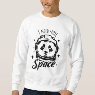 Jag behöver mer utrymme - Lusnyaastronaut panda Lång Ärmad Tröja
