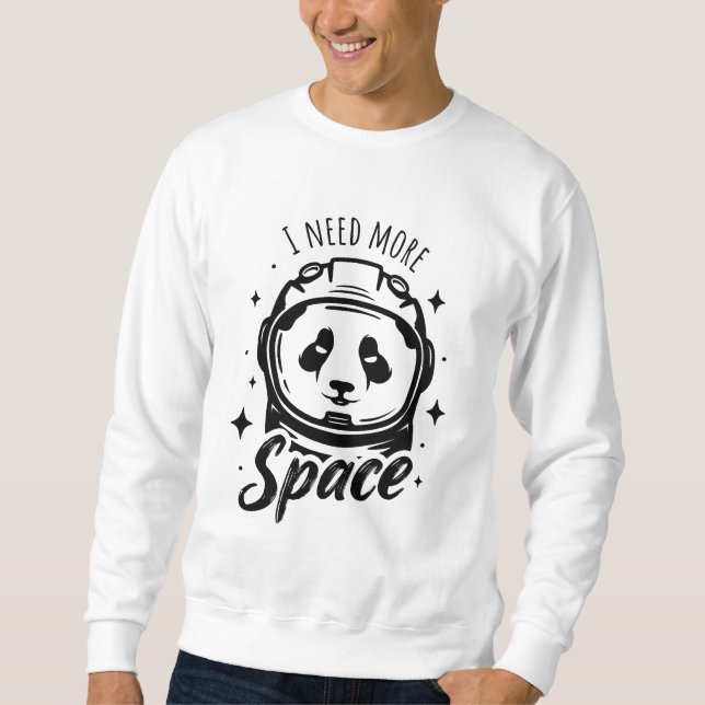 Jag behöver mer utrymme - Lusnyaastronaut panda Lång Ärmad Tröja (Framsida)