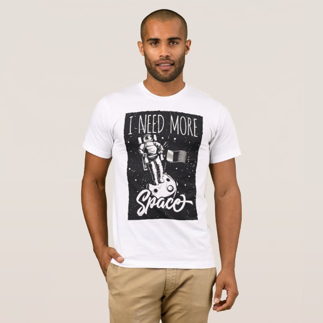 Jag behöver mer utrymme - Retro Astronaut Tee (Hel framsida)