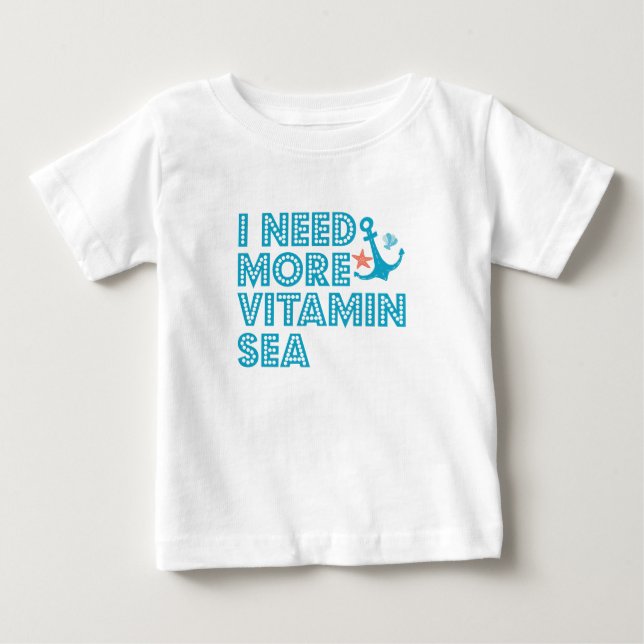 Jag behöver mer vitaminsjökunnig sommarstrumpgåva t shirt (Framsida)