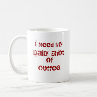 Jag behöver min dagstidning som skjutas av kaffemugg