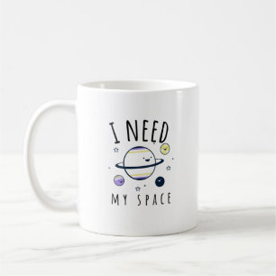 Jag behöver min rymdastronomi Pùn Kaffemugg