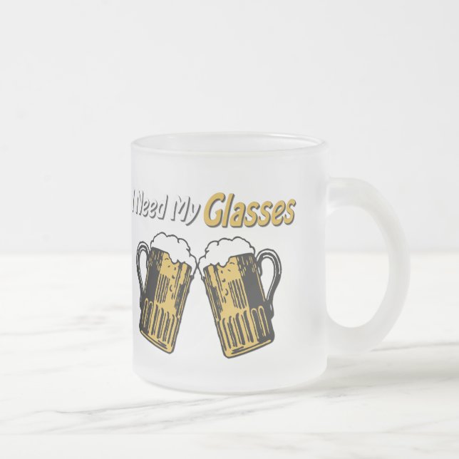 Jag behöver mina glasögon Ör Humor Mugg (Höger)