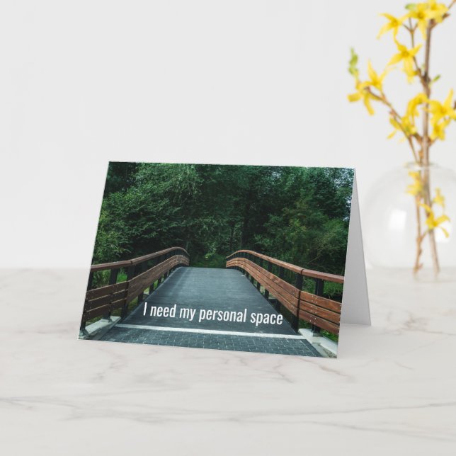 Jag behöver mitt personliga utrymme, snälla Ge mig Kort (Gul blomma)