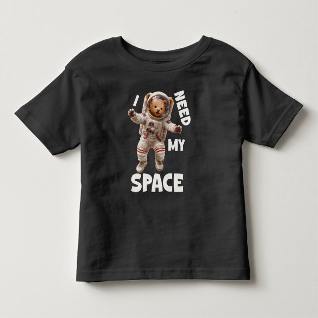 Jag Behöver Mitt Utrymme, Söt Teddybjörn T Shirt (Framsida)