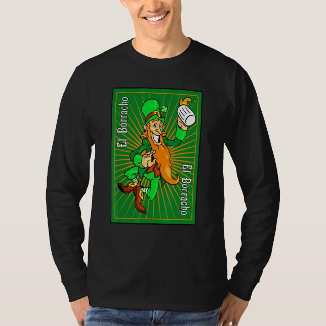 Jag behöver öl Höger som dricker Leprechaun St Pat T Shirt (Framsida)