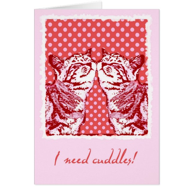 jag behöver omfamningar hälsningskort (Framsidan)