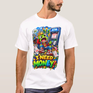 JAG BEHÖVER PENGAR – Rolig Grodautomat T Shirt