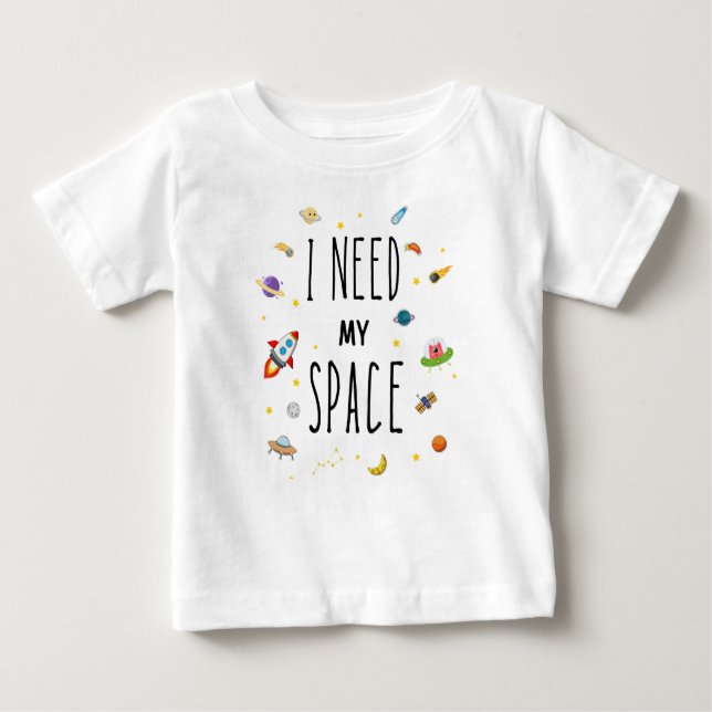 Jag behöver rymden, Cute Sapace T Shirt (Framsida)