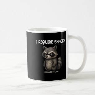Jag behöver Snacks Funny Raccoon Meme Snack Älskar Kaffemugg