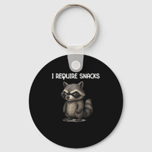 Jag behöver Snacks Funny Raccoon Meme Snack Älskar Nyckelring