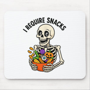 Jag behöver snacks-funny Skeleton Halloween-PM Musmatta