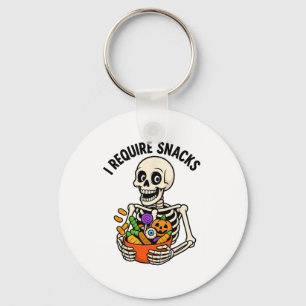 Jag behöver snacks-funny Skeleton Halloween-PM Nyckelring