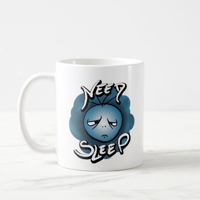 Jag Behöver Sova - Sömnig Stämning Kaffemugg (Vänster)