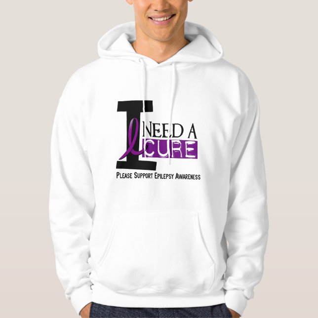 JAG BEHÖVER T-tröja för en EPILEPSI för BOT 1 Hoodie (Framsida)