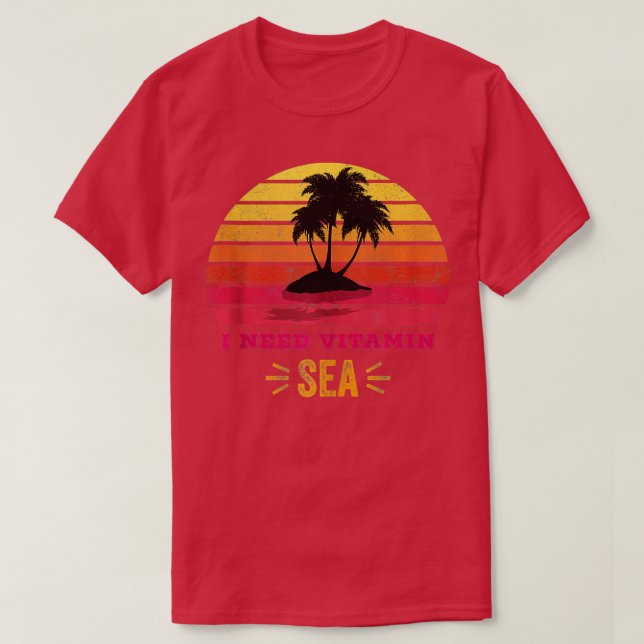 Jag behöver Tanktop av vitaminhaltig Beach-tema T Shirt (Design framsida)