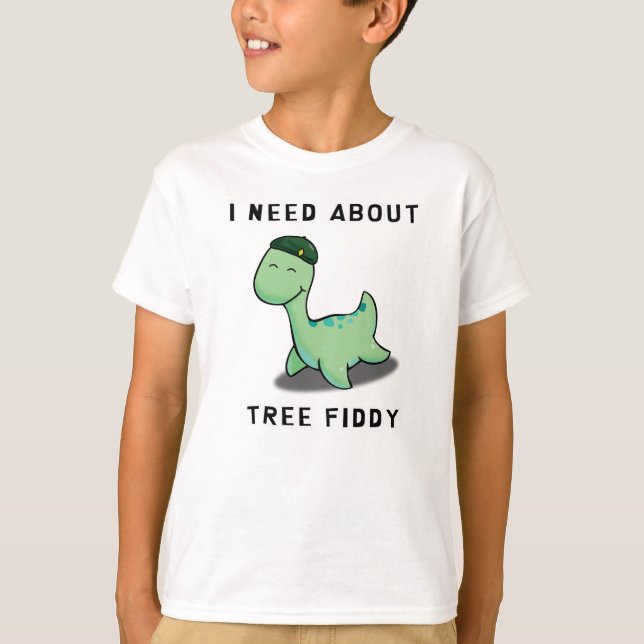 JAG BEHÖVER TRÄD FIDDY - LAND NESS MONSTER T SHIRT (Framsida)