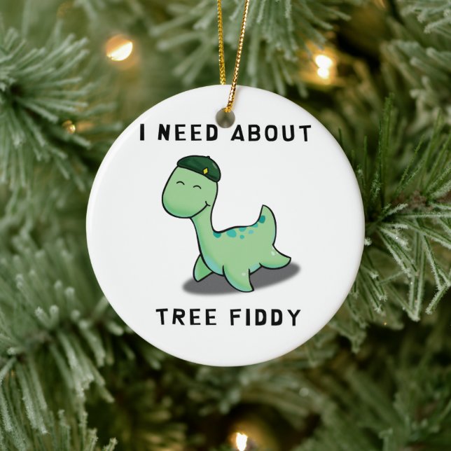 JAG BEHÖVER TRÄD FIDDY - LOCH NESS MONSTER JULGRANSPRYDNAD KERAMIK (Träd)