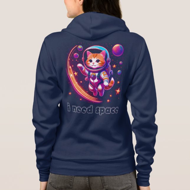 Jag behöver utrymmeskat framtill och bakåt t shirt (Baksida)