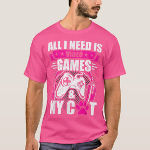 Jag behöver videospel och spel i Cat Video Gamer  T Shirt
