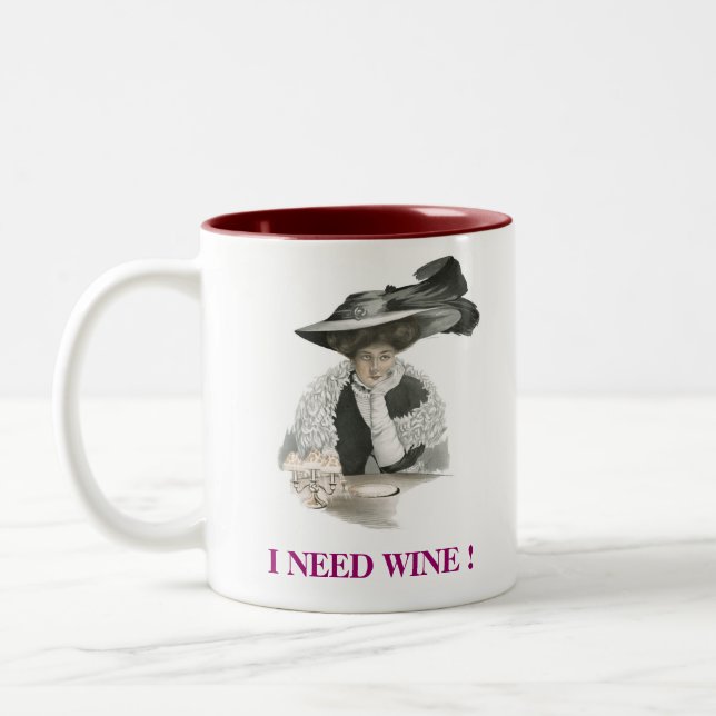 Jag behöver Vin! Mugg (Vänster)