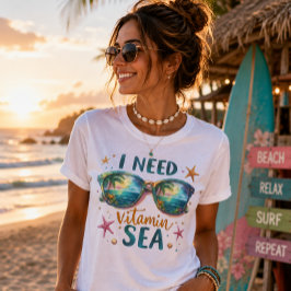 Jag Behöver Vitamin Hav Sommar Strand T Shirt