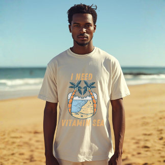 Jag behöver vitamin hav  | Strandälskare Ocean-cit T Shirt