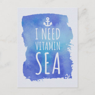 Jag behöver vitamin hav vykort