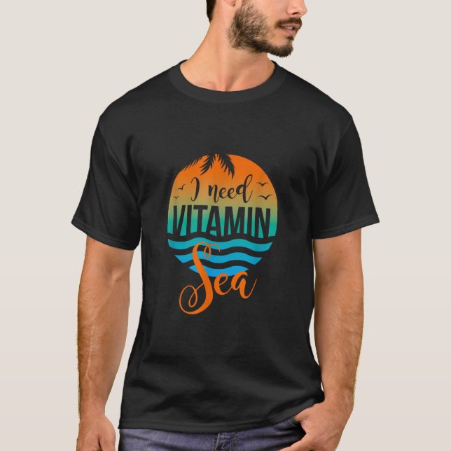 Jag behöver vitamin Sea T Shirt-gift för havsabbor T Shirt (Framsida)