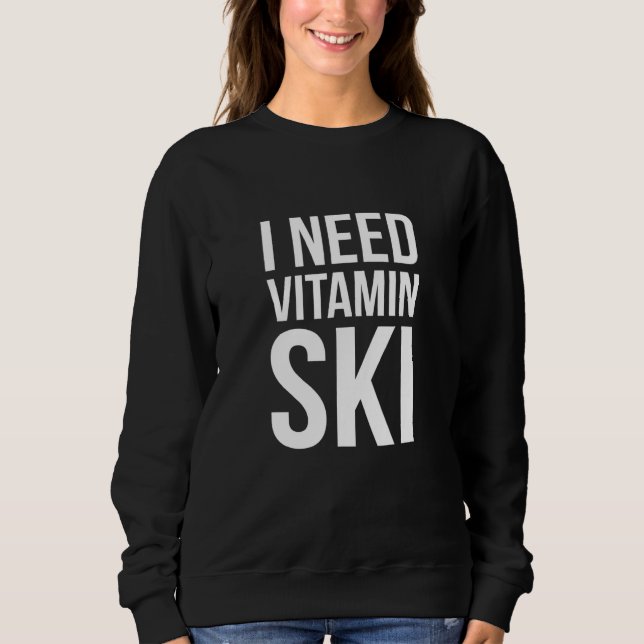Jag behöver vitamin Ski - Crosst country skidåknin T Shirt (Framsida)