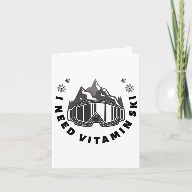 Jag behöver vitamin ski  kort (Framsida)