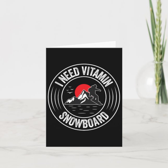 Jag behöver vitamin Snowboard-nuny Snowboarding Kort (Framsida)