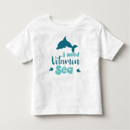 Jag behöver vitaminhav, delfiner, fisk, hav, avdun t shirt