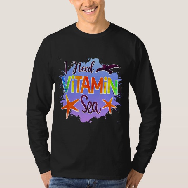 Jag behöver vitaminhavsgrafiktema t shirt (Framsida)