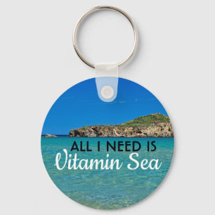 Jag behöver vitaminhavssköldpaddor på stranden vat nyckelring