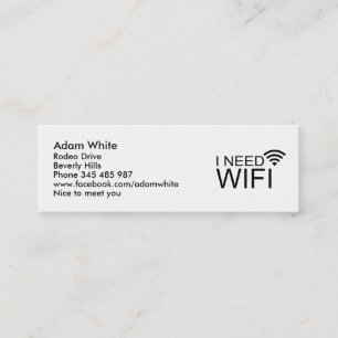 Jag behöver wifiinternet mini visitkort