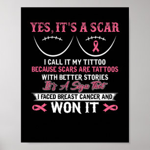 Jag bekämpar bröstcancer N Won Breast Cancer Aware Poster